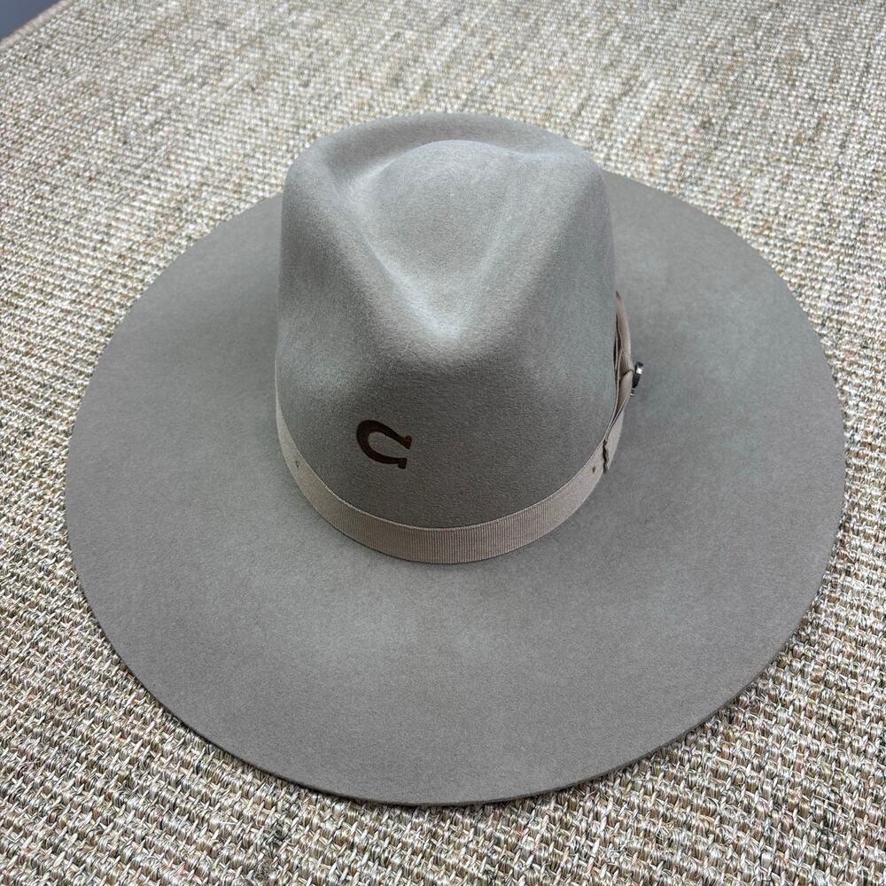 🤠 Charlie 1 Horse Highway Felt Hat | Size S | Mushroom | Wool Blend📏 Size S